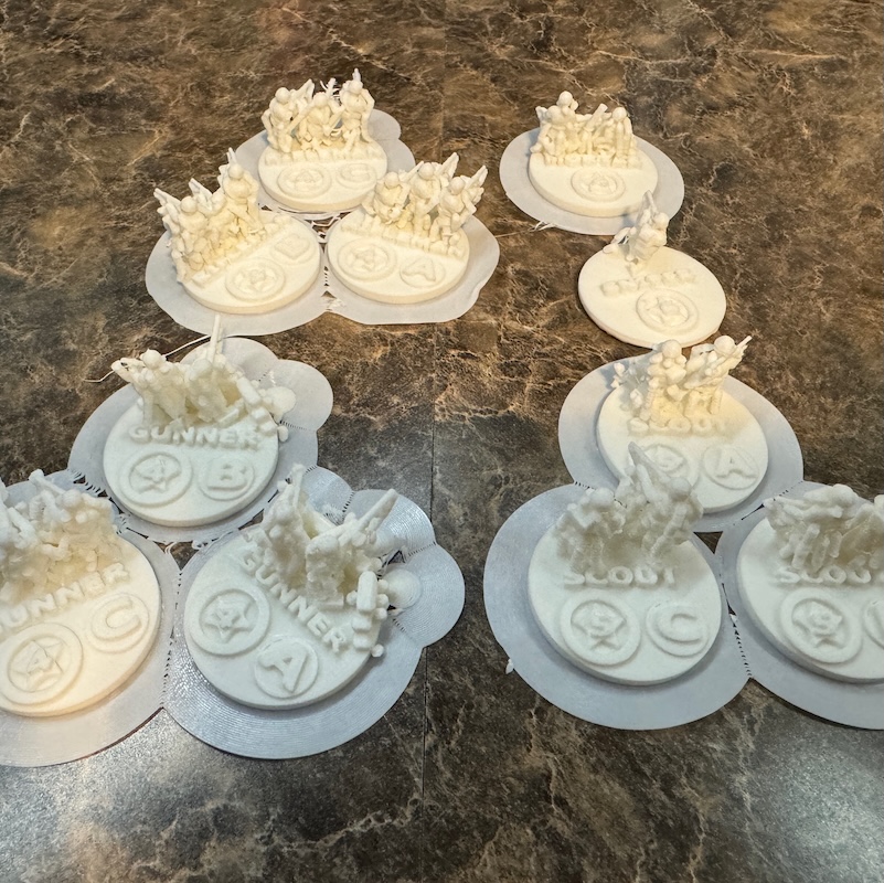 3D printed tabletop game pieces