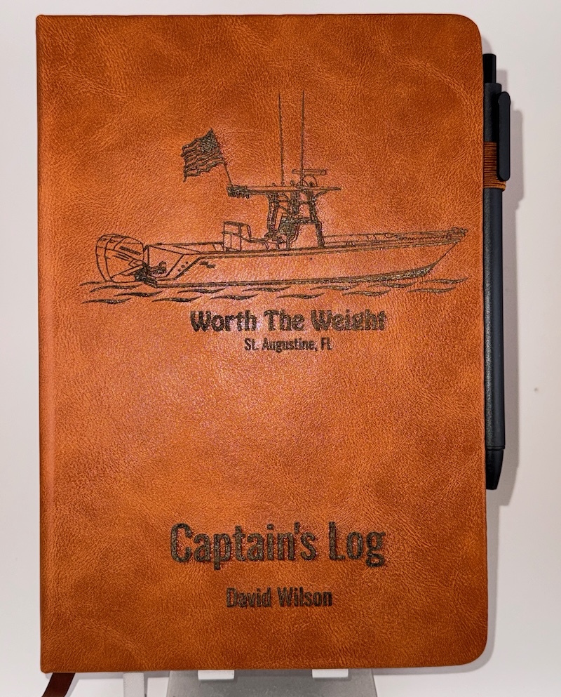 Personalized leather notebook